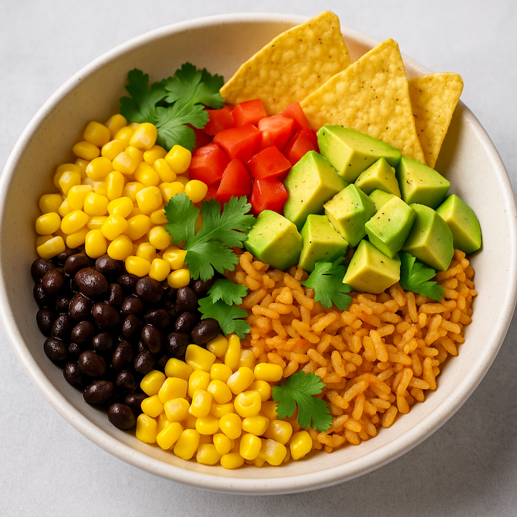 black bean and taco salad