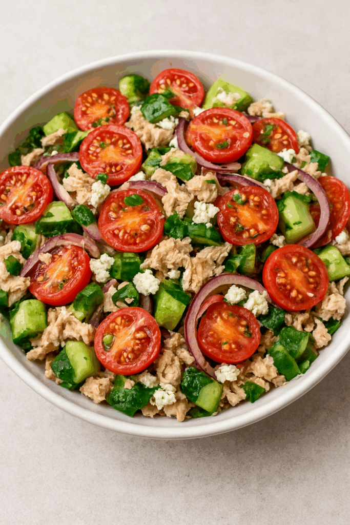 Tuna salad in the Mediterranean style